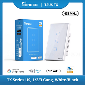 Sonoff tx Smart Switch 433mhz rf Remote Control Schedule Voice Wi-Fi Switch Works with Welink Alexa Google