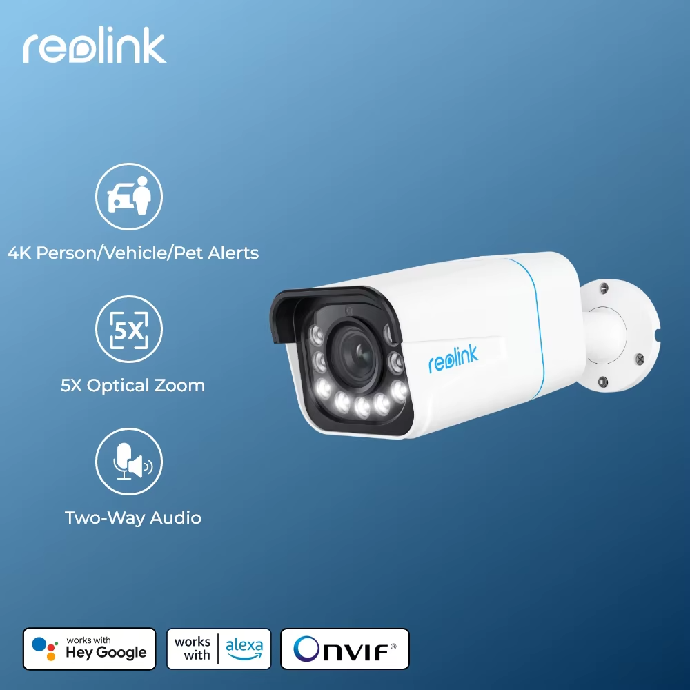 Reolink 4k Security IP Camera 5x Optical Zoom Outdoor Video Surveillance Home Security Protection 8mp poe ccctv camera RLC-811A