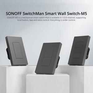 M5 Switch WiFi Switch 1/2/3 Gang Smart Wall Switch 80/86/120mm EU/US/UK ES32 Works with Alexa Google Home Alice Siri