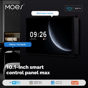 Moes tuya smart home control panel max 10.1 inch touch screen with zigbee gateway built-in building intercom compatible