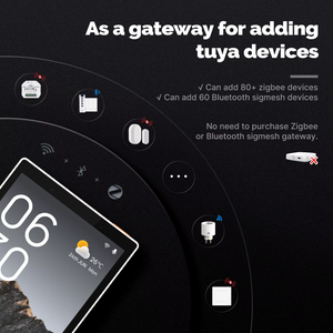 Moes tuya wifi smart touch screen control center voice alexa and zigbee gateway built-in control