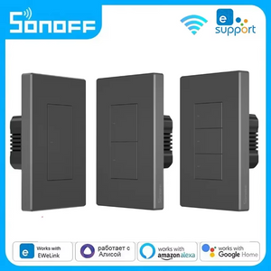 M5 Switch WiFi Switch 1/2/3 Gang Smart Wall Switch 80/86/120mm EU/US/UK ES32 Works with Alexa Google Home Alice Siri